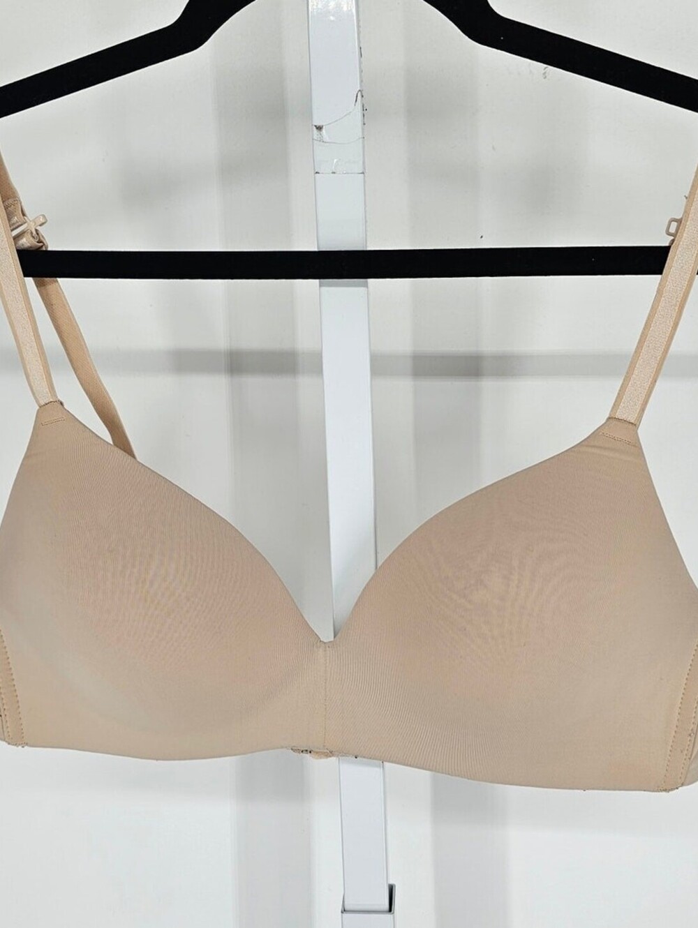 Auden Womens Sz 36B The Bliss Classic Lightly Padded T Shirt Bra Beige